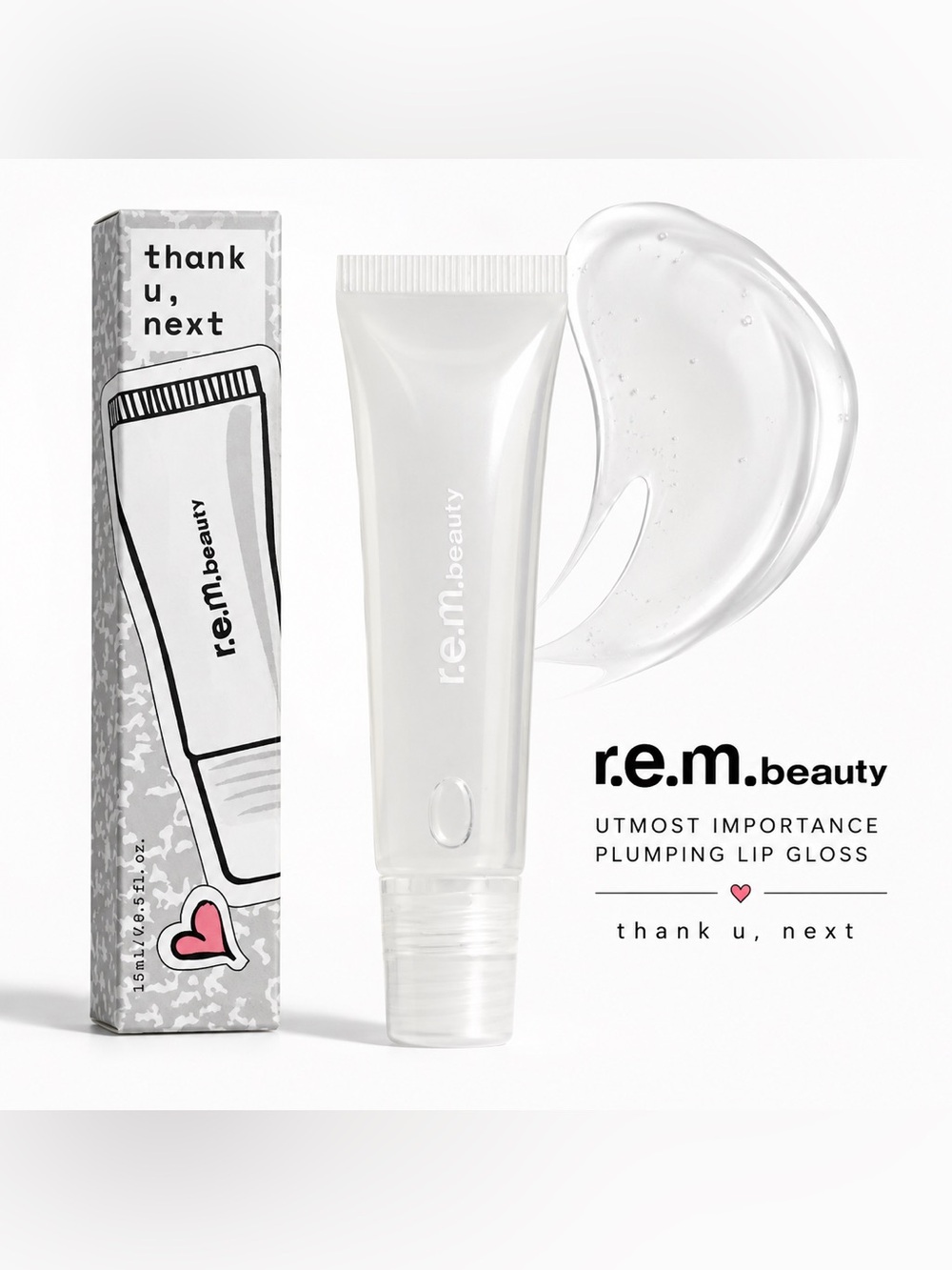 r.e.m. beauty Thank U, Next Utmost Importance Plumping Lip Gloss NIB LE 15mL